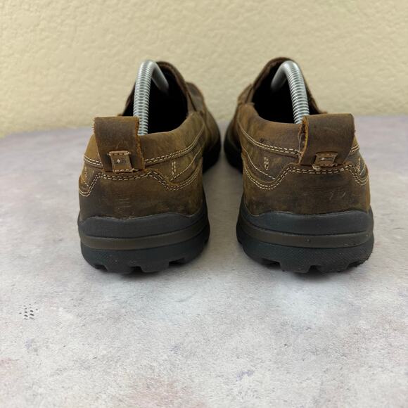Skechers Superior Gains Brown Leather Slip On Shoes Loafer 63697 Mens Size 12 - Picture 3 of 10